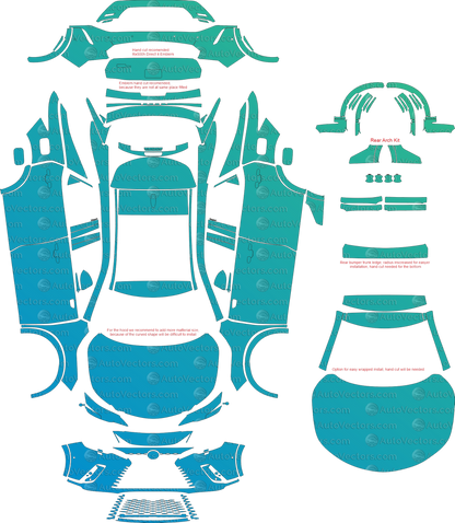 Lexus RX 450h+ XA50 (From 2023) SUV pre-cut vector pattern templates digital file download for PPF, vinyl wrap – CDR, SVG, PDF and AI files.