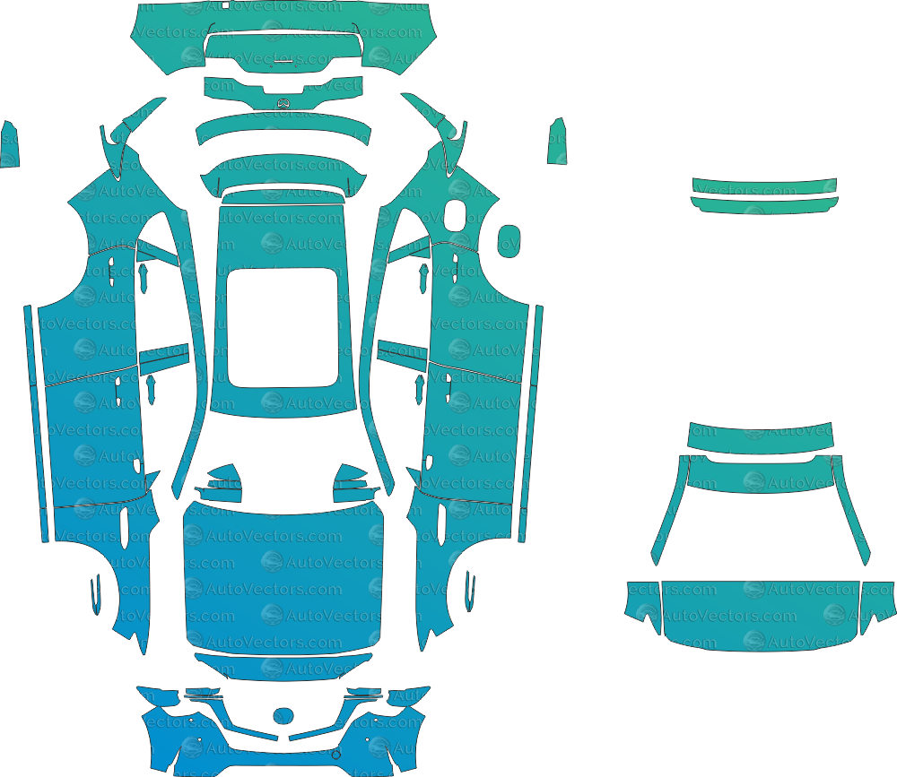 Mazda CX-60 Exclusive-Line 2022 SUV pre-cut PPF templates digital download vector 1:1