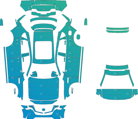 Mazda CX-60 Exclusive-Line 2022 SUV pre-cut PPF templates digital download vector 1:1