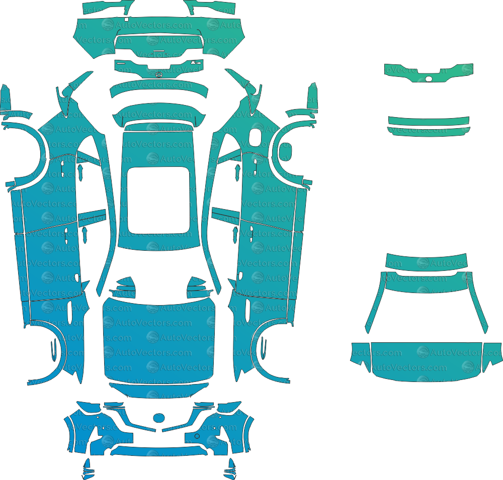 Mazda CX-60 2024 SUV pre-cut PPF vector pattern digital download for plotter cutting