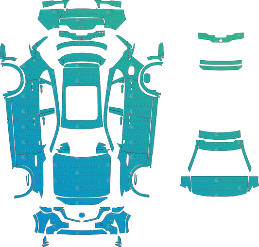 Mazda CX-60 2024 SUV pre-cut PPF vector pattern digital download for plotter cutting