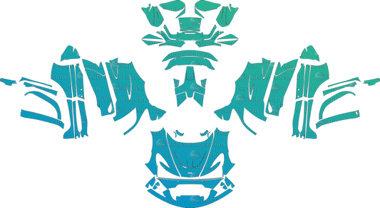 McLaren P1 Base (From 2014) Coupe pre-cut vector pattern digital file download for plotter cutting.