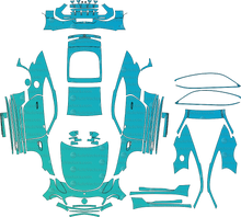 Mercedes-AMG GT 43 C192 (From 2024) Coupe Pre-Cut PPF Pattern Templates