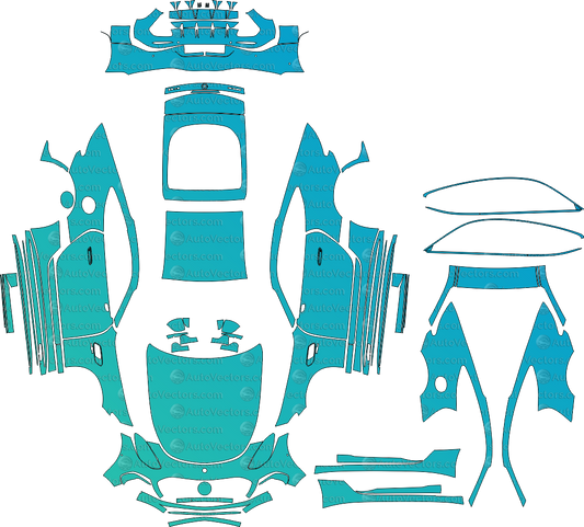Mercedes-AMG GT 43 C192 pre-cut PPF vector files templates digital download