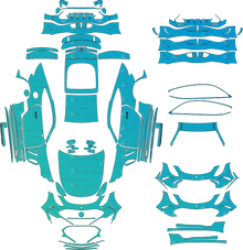 Mercedes-AMG GT 55 C192 (From 2024) Coupe Pre-Cut PPF Pattern Templates