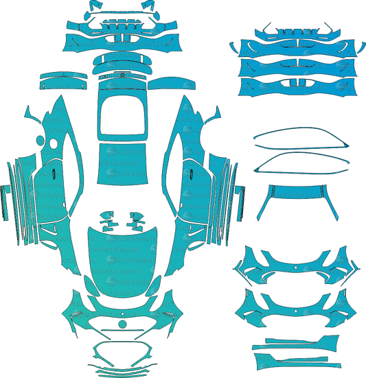 Mercedes-AMG GT 55 C192 (From 2024) Coupe Pre-Cut PPF Pattern Templates