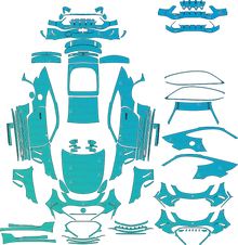 Mercedes-AMG GT 63 S E PERFORMANCE C192 (From 2024) Coupe Pre-Cut PPF Pattern Templates