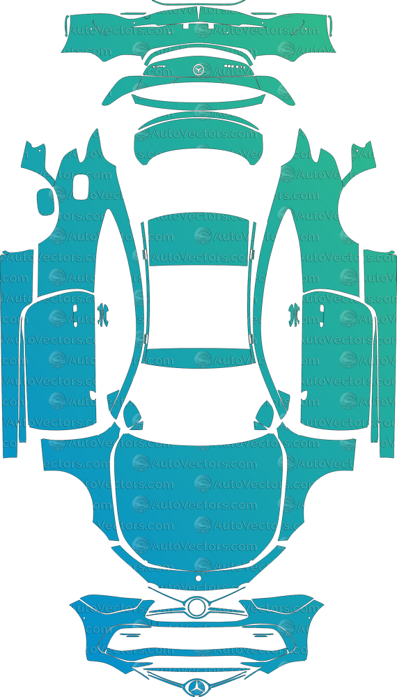 Pre-cut kit for Mercedes CLE-Class AMG-Line Coupe 2024, digital download in vector format