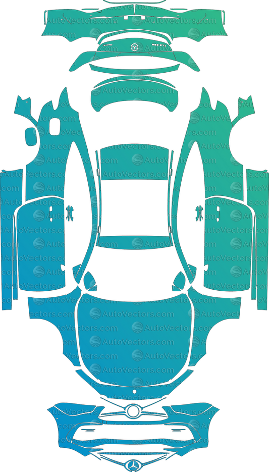 Pre-cut kit for Mercedes CLE-Class AMG-Line Coupe 2024, digital download in vector format