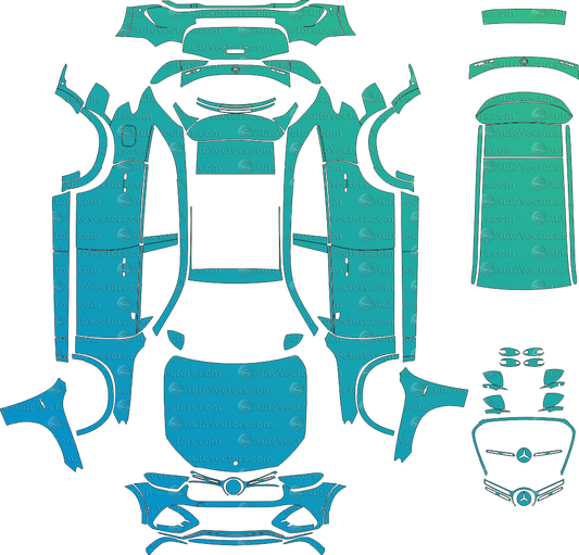 Mercedes-Benz GLC AMG X254 pre-cut vector files download templates