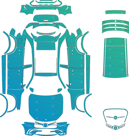 Mercedes-Benz GLC X254 AMG Line pre-cut vector files download templates