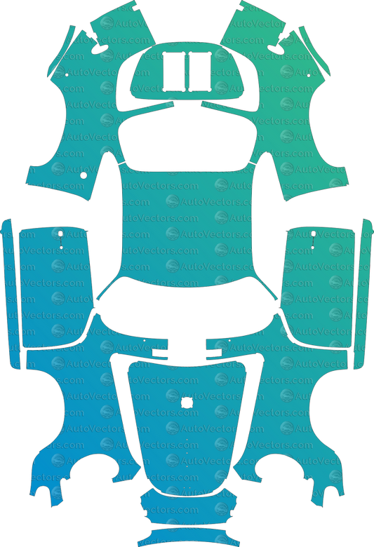 Porsche 356 C Coupe (1963–1965) pre-cut vector pattern digital file for download PPF