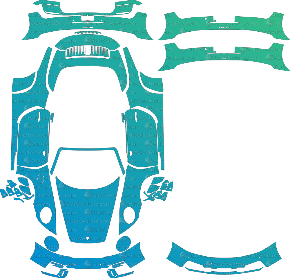 Porsche 911 (992.2) Carrera Cabriolet (From 2025) – pre-cut digital download vector pattern files for and PPF.