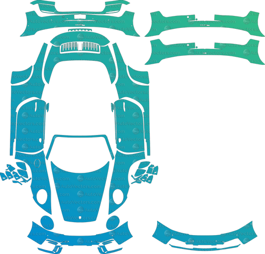 Porsche 911 (992.2) Carrera Cabriolet (From 2025) – pre-cut digital download vector pattern files for and PPF.