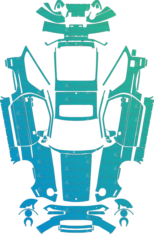 Porsche 928 S4 Coupe (1987–1991) pre-cut vector pattern digital file for download