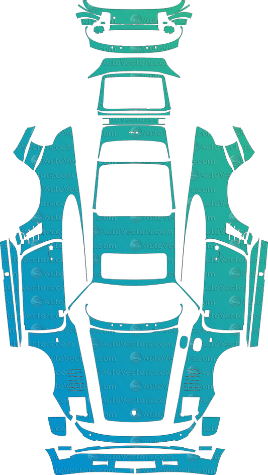 Porsche 930 Turbo Coupe (1986–1989) pre-cut vector pattern digital file for download PPF