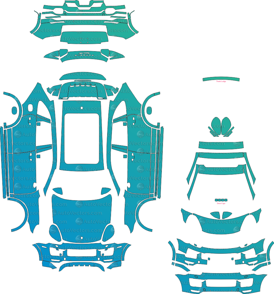 Porsche Cayenne GTS 958.2 download pre-cut vector pattern PPF templates