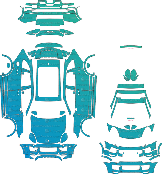 Porsche Cayenne GTS 958.2 download pre-cut vector pattern PPF templates