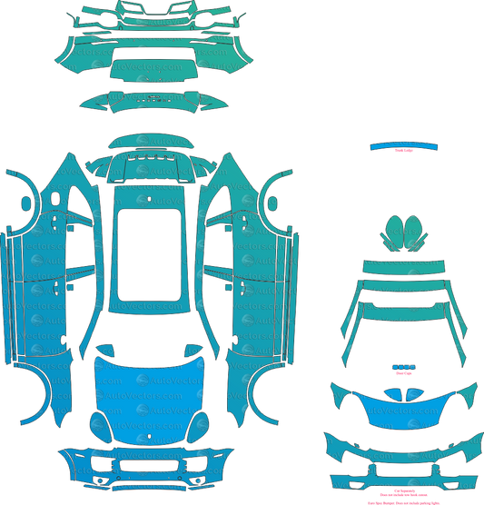 Porsche Cayenne S 958.2 download pre-cut vector pattern PPF templates