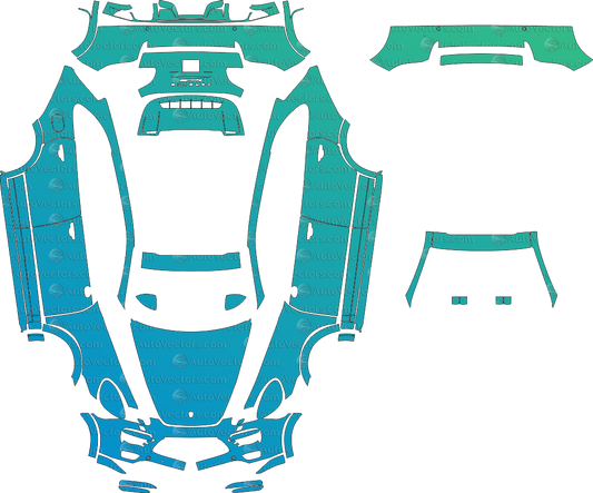 Porsche Cayenne 958 Turbo download vector files pre-cut PPF templates
