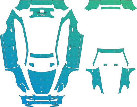 Porsche Cayenne 958 download vector files pre-cut PPF templates
