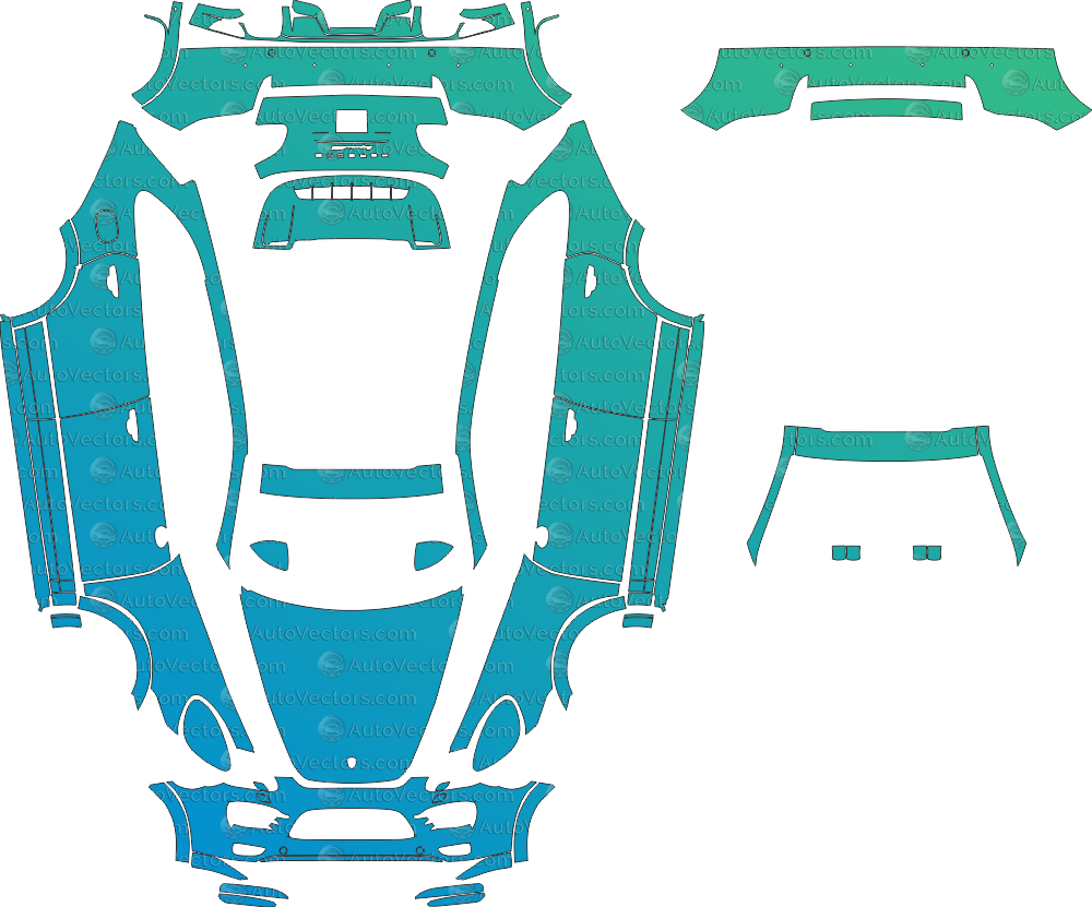 Porsche Cayenne 958 GTS download vector files pre-cut PPF templates