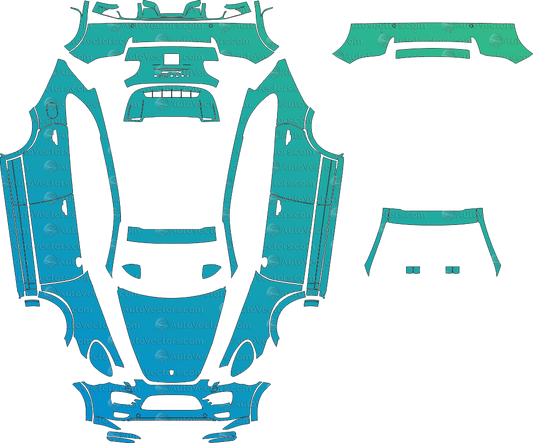 Porsche Cayenne 958 GTS download vector files pre-cut PPF templates