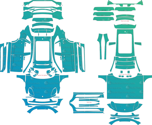 Porsche Macan Base, S, GTS, T (Facelift) 95B (From 2022) pre-cut vector pattern digital file download for PPF and vinyl wrap