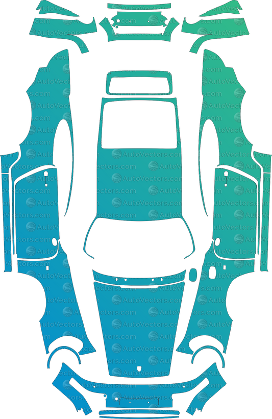 Porsche 911 964 Carrera RS Coupe 1991–1993 pre-cut vector pattern for PPF, wrap and design – 1:1 full kit template, instant download