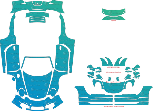 Porsche 911 (991.1) Carrera, Carrera 4, 4S, S (2012–2016) Cabriolet Max PPF pre-cut pattern