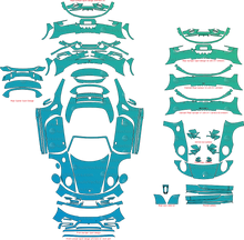 Porsche 911 (992) Turbo, Turbo S, Sport Design (From 2020) Cabriolet Pre-Cut PPF Pattern Templates