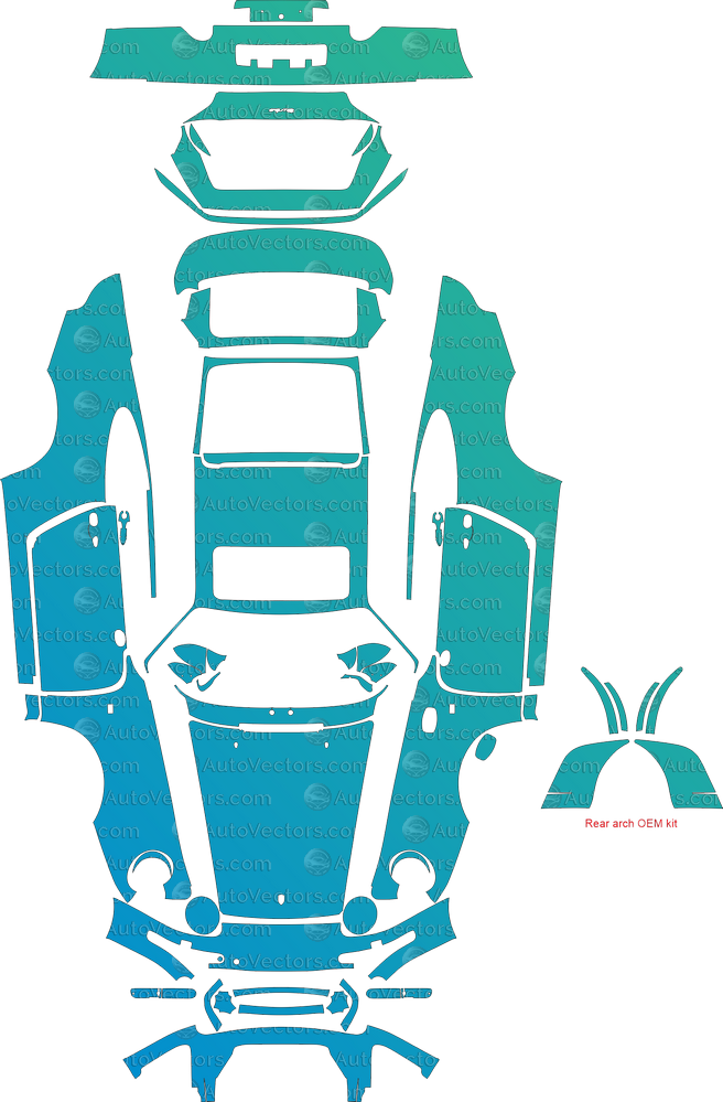 Porsche 911 993 Turbo S Coupe 1995–1998 pre-cut vector pattern for PPF, wrap and design – 1:1 full kit, instant download