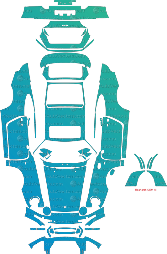 Porsche 911 993 Turbo S Coupe 1995–1998 pre-cut vector pattern for PPF, wrap and design – 1:1 full kit, instant download