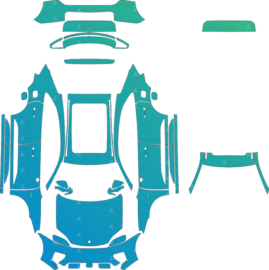 Porsche Macan Electric Base / 4 / 4S from 2024 pre-cut vector pattern for PPF, wrap and design – 1:1 template, instant download