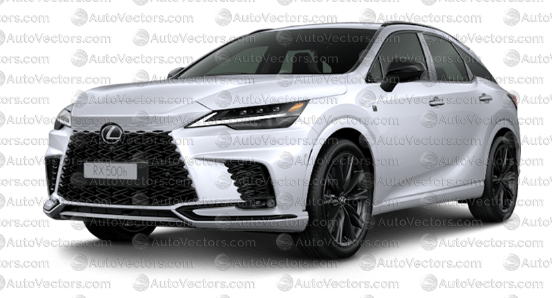 Lexus RX 500h+ F Sport DIRECT4 XA50 (From 2023) SUV pre-cut vector pattern templates digital file download for PPF, vinyl wrap – CDR, SVG, PDF and AI files.