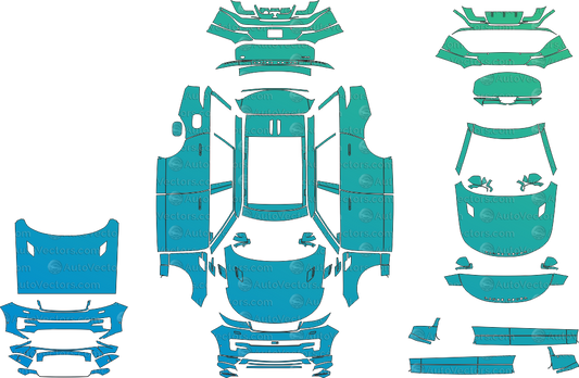 Land Rover Range Rover Sport Autobiography L461 (2023) pre-cut PPF template vector files for vinyl wrap & precision plotter cutting