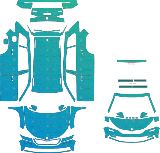 Skoda Kodiaq 2017 2021 SUV pre-cut PPF templates digital download vector 1:1
