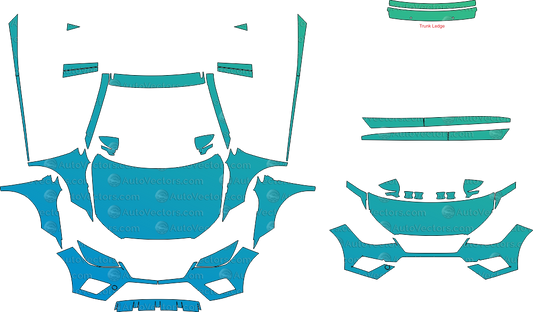 Seat Arona KJ7 2017 SUV PPF precut patterns template vector EPS CDR PDF SVG instant download