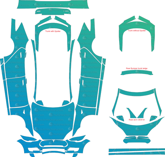 Tesla Model S Base / Performance / Signature / Signature Performance from 2012 pre-cut vector pattern for PPF, wrap and design – 1:1 full kit, instant download