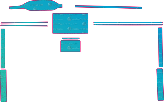 Tesla Model X Base (From 2023) Interior Pre-Cut PPF Pattern Templates – interior pre-cut PPF pattern templates, digital download vector files (CDR, AI, PDF, DXF, SVG)