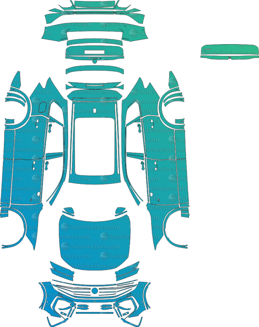 Volkswagen Touareg CR R-Line Facelift download vector files pre-cut PPF templates