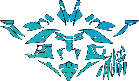 Yamaha YZF-R3 pre-cut vector pattern download with PPF vector files