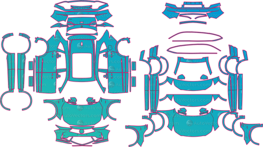 Acura MDX Advance (From 2026) SUV Pre-Cut PPF Pattern Templates – pre-cut PPF pattern templates, digital download vector files (CDR, AI, PDF, DXF, SVG)