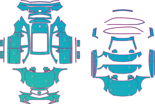 Acura MDX Technology (From 2024) SUV Pre-Cut PPF Pattern Templates – pre-cut PPF pattern templates, digital download vector files (CDR, AI, PDF, DXF, SVG)