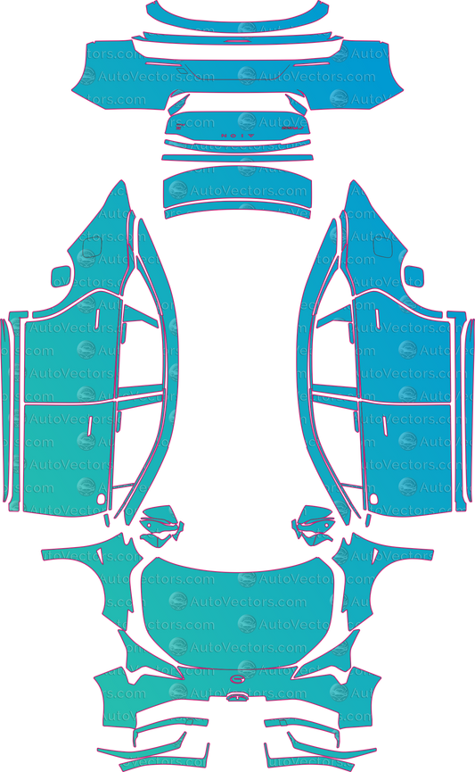 Aion ES-S Plus Base (From 2021) pre-cut PPF pattern layout