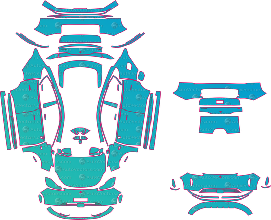Aion HYPTEC HT base (From 2024) pre-cut PPF pattern layout