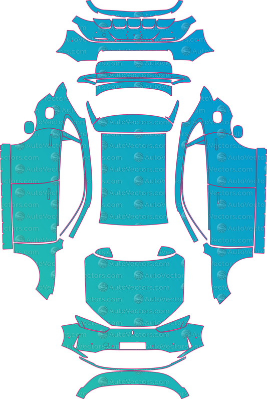 AITO M5 EV (From 2024) SUV pre-cut PPF pattern layout