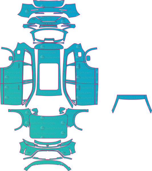 AITO M7 Base (From 2022) SUV pre-cut PPF pattern layout