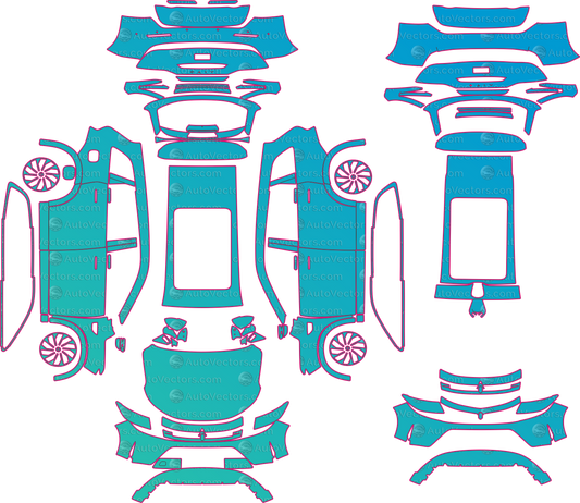 AITO M7 Max (From 2024) SUV pre-cut PPF pattern layout