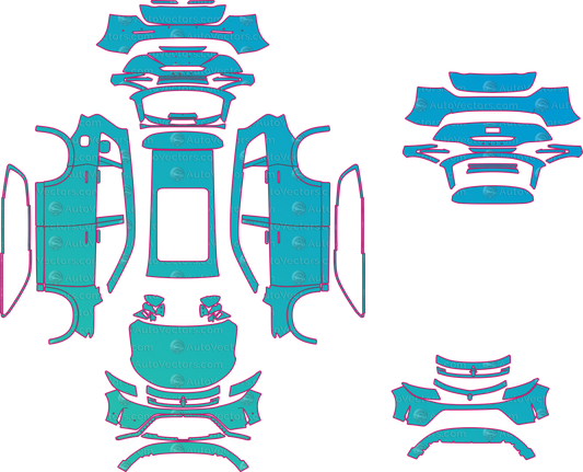 AITO M7 Plus (From 2024) SUV pre-cut PPF pattern layout